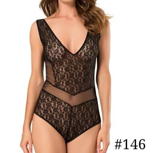 Ideal 1003 - Full Net Short lingerie ( Black )